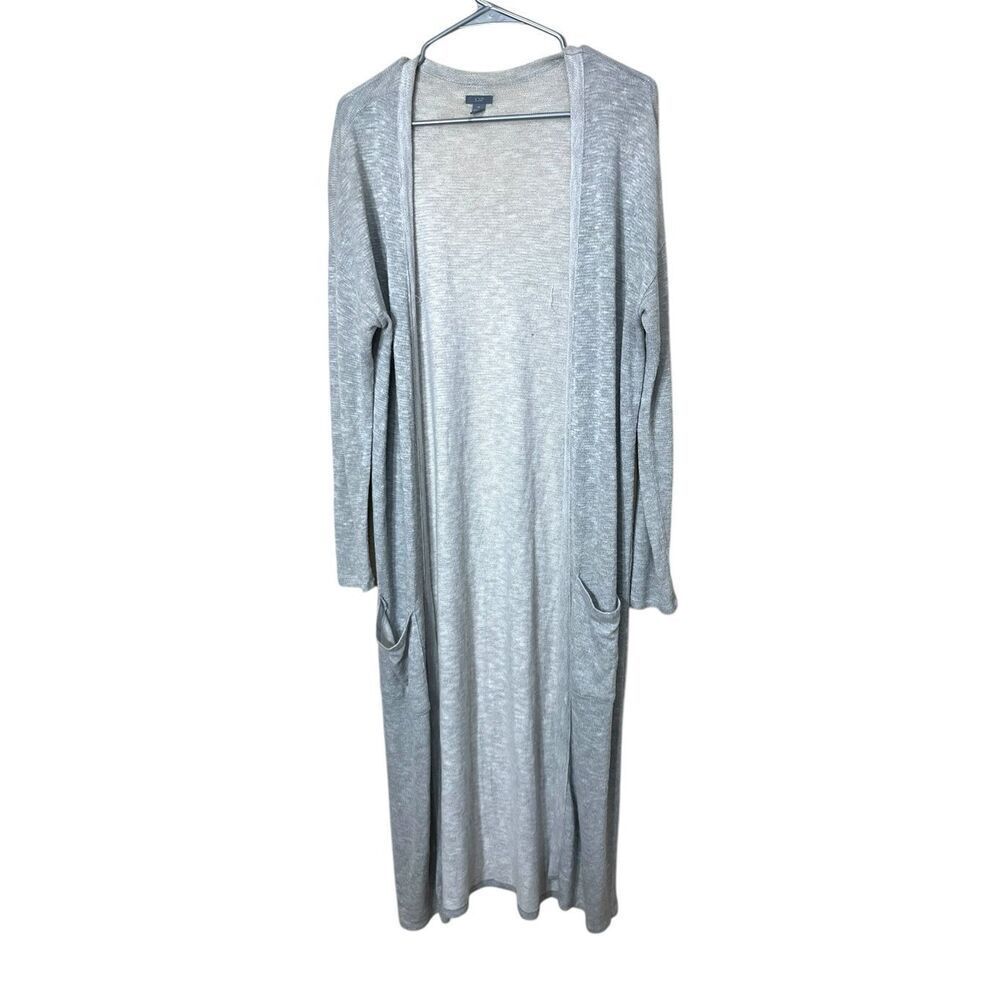 Aerie Gray Long Line‎ Open Front Cardigan Size M